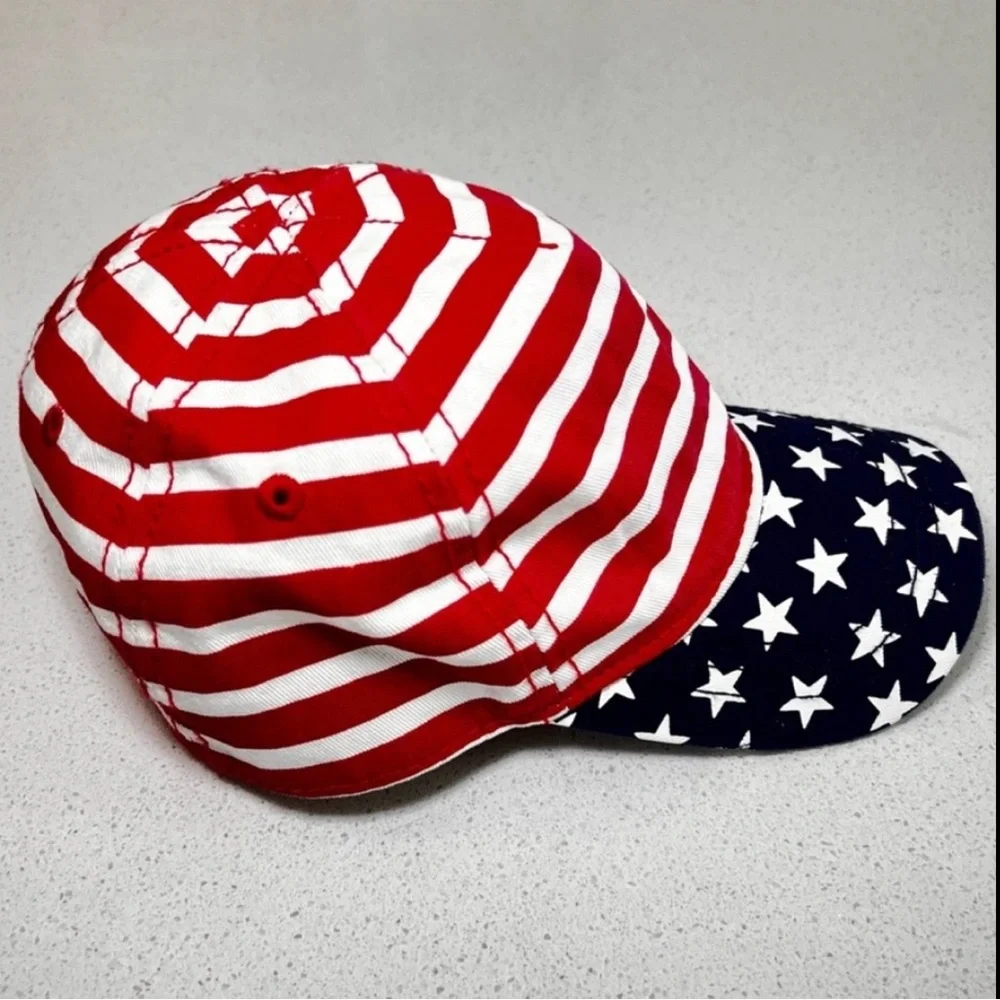 OLD NAVY Toddler Flag Hat XS Red White Blue USA Patriotic Baseball Cap